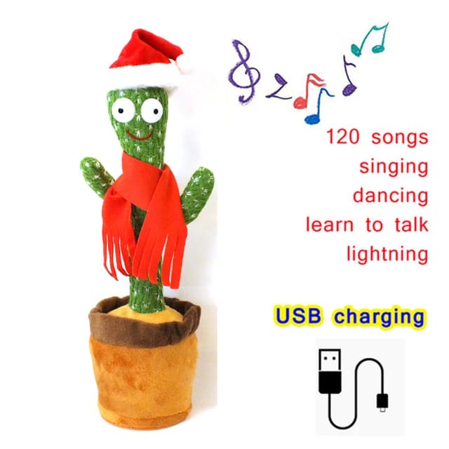 Juguete Muñeco Cactus Bailarin Imita La Voz Edicion Navidad